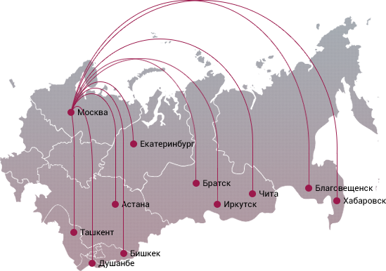 Доставка по всей России Карта